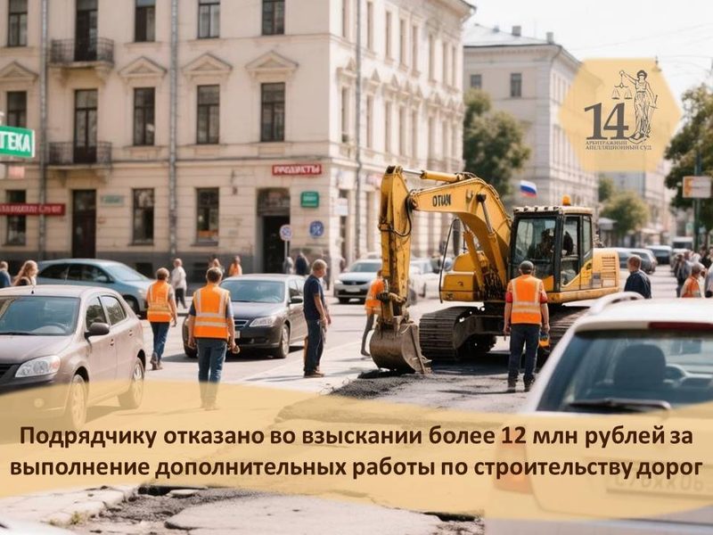 Подрядчику отказано во взыскании более 12 млн рублей за выполнение дополнительных работы по строительству дорог